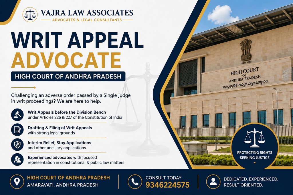 Writ Appeal Advocate – High Court of Andhra Pradesh writ appeal advocate – high court of andhra pradesh